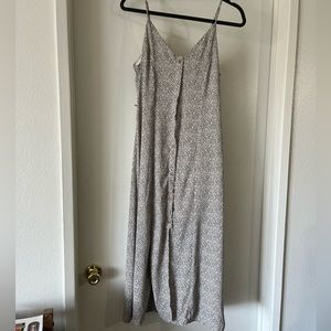 Animal print button down MIDI dress.